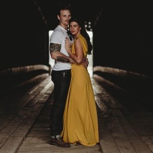 LuLu yellow wrap dress